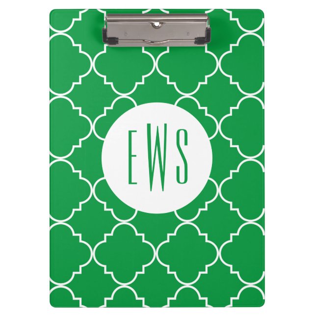 Porte-bloc Chic Quatrefoil Monogram Porte - bloc (Devant)
