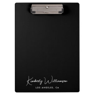 Porte-bloc Chic Signature Script Monogramme Noir
