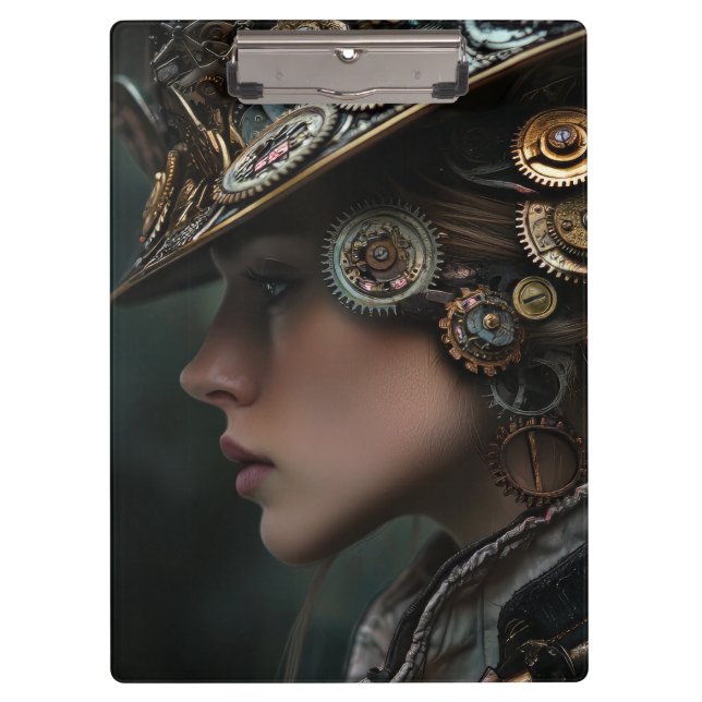 Porte-bloc Chic Steampunk Femme (Devant)