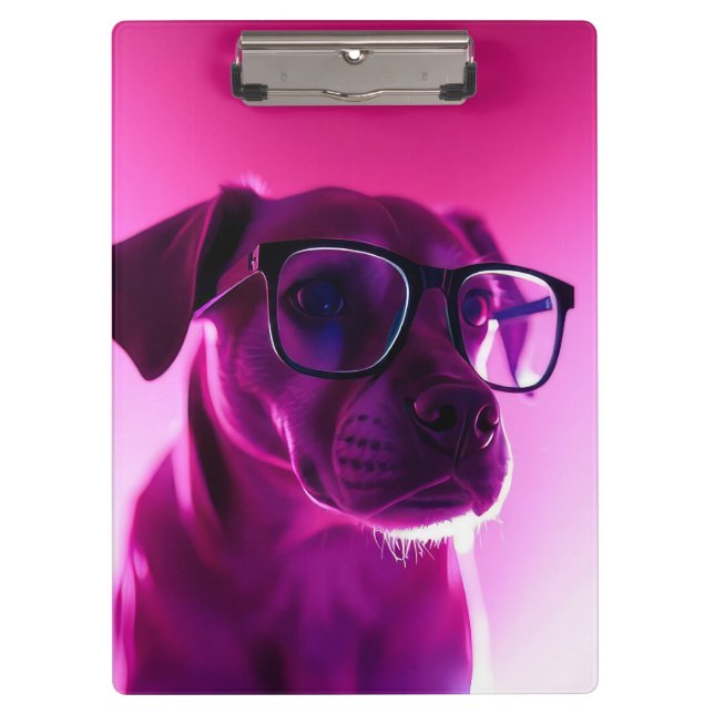 Porte-bloc Chien Cool avec Lunettes de Soleil (Devant)