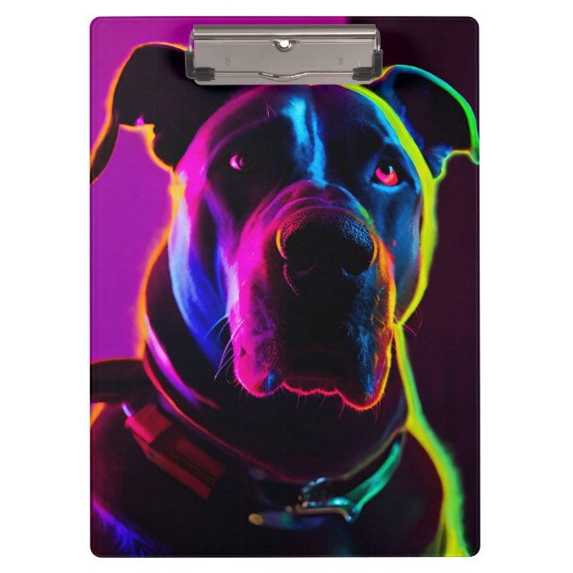 Porte-bloc chien néon (Devant)