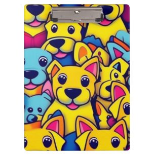Porte-bloc Chiens jolies et colorés Chiens heureux