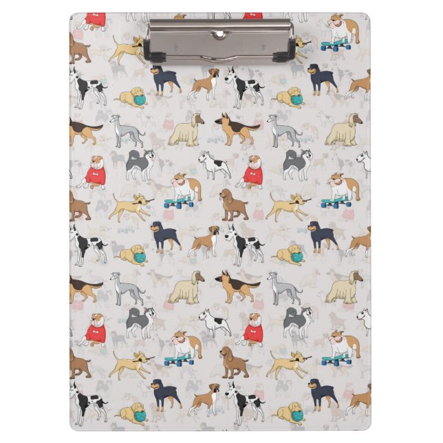 Porte-bloc Chiens mignons Design Motif Blanc (Devant)