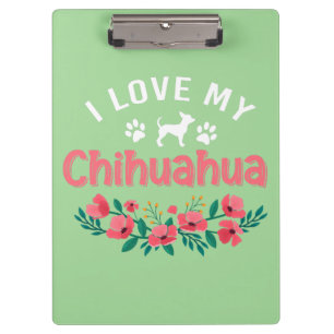 Porte-bloc Chihuahua Chien mignon J'aime Mon Chihuahua Chien