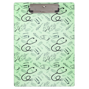 Porte-bloc chirurgien vintage médecin vert