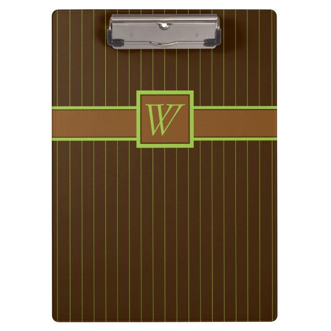 Porte-bloc Chocolat avec Porte - bloc à rayures de citron ver (Devant)