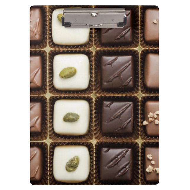 Porte-bloc Chocolat de luxe fait main dans une boîte (Devant)
