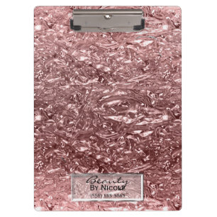Porte-bloc Chrome Métallisé Liquide Rose Gold Chic Glam