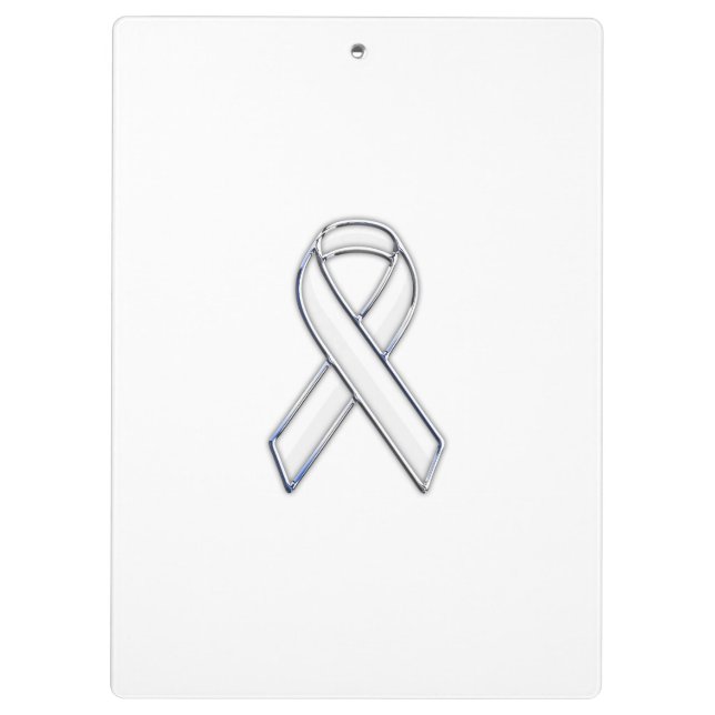 Porte-bloc Chrome Silver Imprimé Ceinture White Ribbon Sensib (Dos)