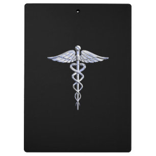 Porte-bloc Chrome Stylish Comme Caduceus Symbole Médicale