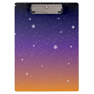 Porte-bloc Ciel étoilé de coucher de soleil violet et or