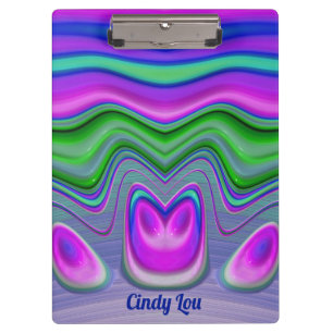 Porte-bloc CINDY LOU ~ 3D! Rose, Violet, Vert, Bleu
