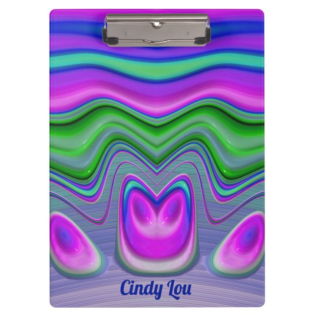 Porte-bloc CINDY LOU ~ 3D! Rose, Violet, Vert, Bleu (Devant)