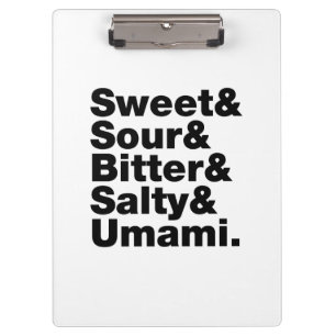 Porte-bloc Cinq saveurs de base