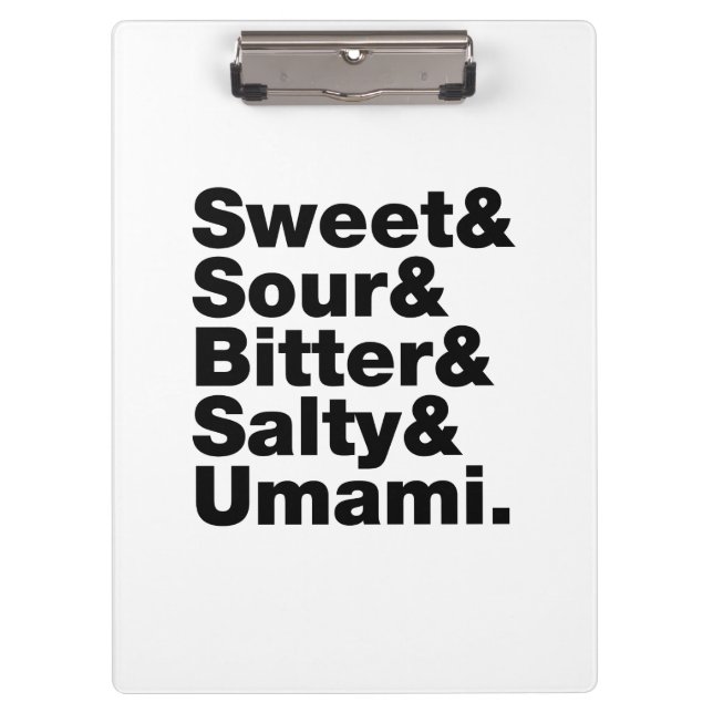 Porte-bloc Cinq saveurs de base (Devant)