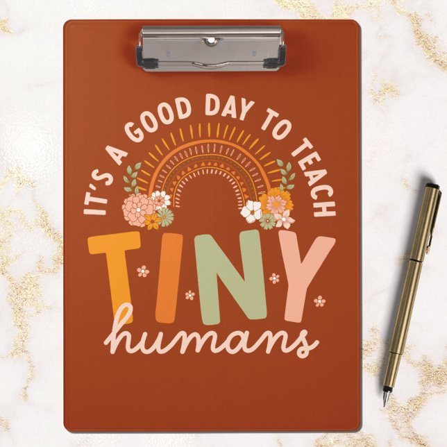 Porte-bloc Citation de l'enseignant d'école maternelle Retro  (In situ marble)