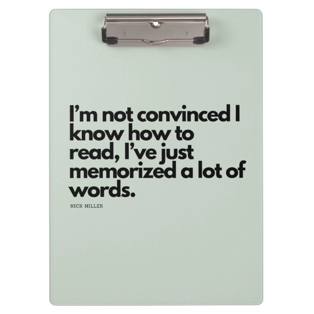 Porte-bloc Citation de Nick Miller (Devant)