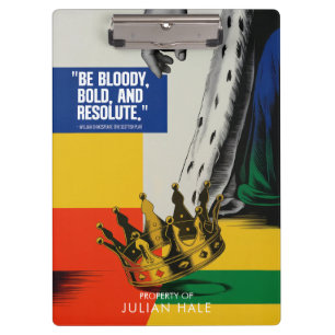 Porte-bloc Citation de Shakespeare géométrique colorée