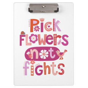 Porte-bloc Citation positive rose florale