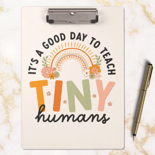 Porte-bloc Citation pour enseignante de maternelle Rétro Boho