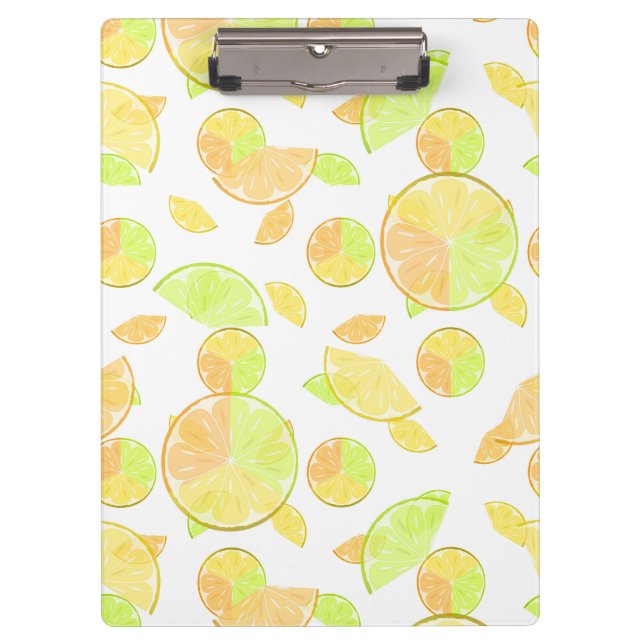 Porte-bloc citron vert orange tranches fruits agrumes nature (Devant)
