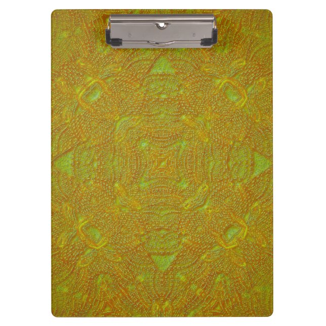 Porte-bloc Classeur Mandala Damas Citron (Devant)