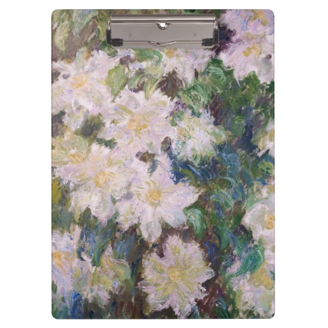 Porte-bloc Claude Monet - Clématites blanches (Devant)