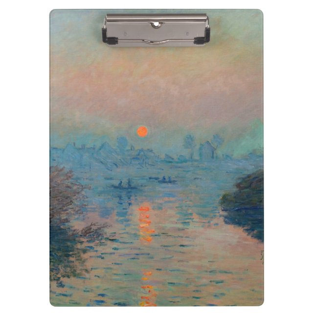 Porte-bloc Claude Monet - Coucher de soleil sur la Seine à La (Devant)
