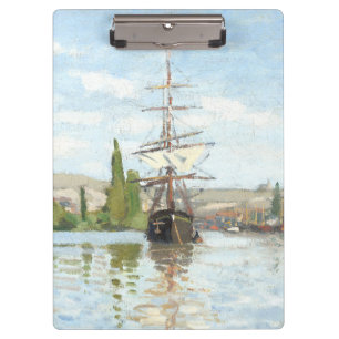 Porte-bloc Claude Monet. Navires à cheval sur la Seine à Roue