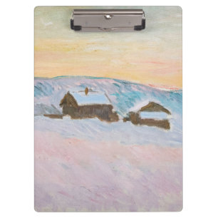 Porte-bloc Claude Monet - Norvège Paysage, Maisons Bleues
