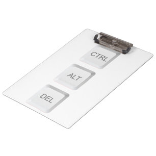 Porte-bloc Clavier d'ordinateur CTRL ALT DEL de SlipperyJoe