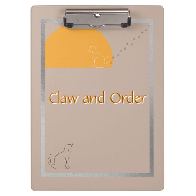 Porte-bloc Claw and Order - Cat Humour Clipboard (Devant)