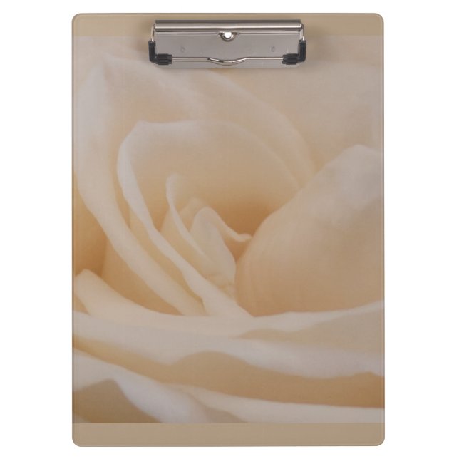 Porte-bloc Closeup Rose couleur crème (Devant)
