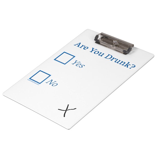 Porte-bloc Cochez les cases SlipperyJoe's Are You Drunk marte (Incliné)