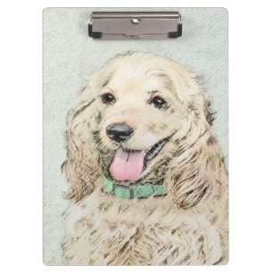 Porte-bloc Cocker Spaniel Buff Peinture - Art Chien original