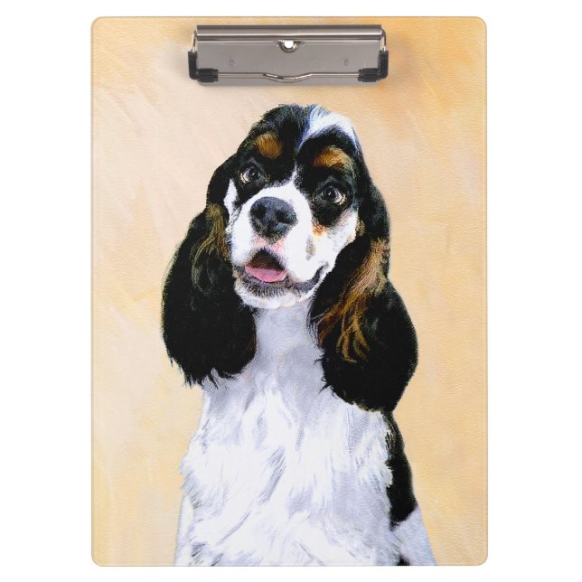 Porte-bloc Cocker Spaniel (Parti) Peinture - Art Chien origin (Devant)