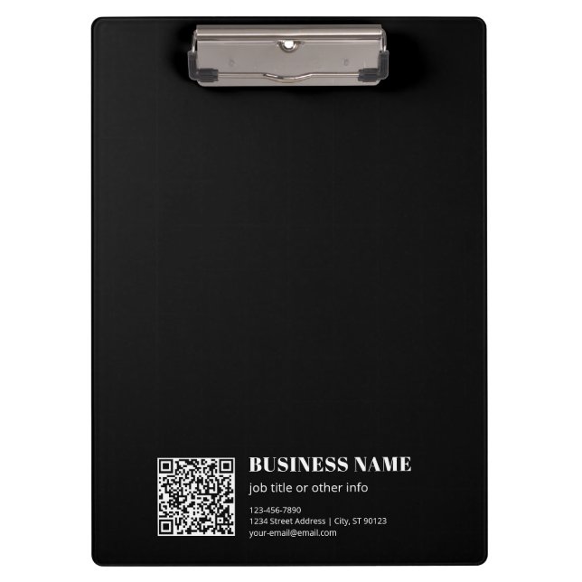 Porte-bloc Code QR personnalisé & Texte rétro-moderne modifia (Devant)