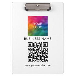 Porte-bloc Code QR Texte Logo d'entreprise ici Simple personn