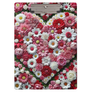 Porte-bloc Cœur de la Saint-Valentin coloré et floral