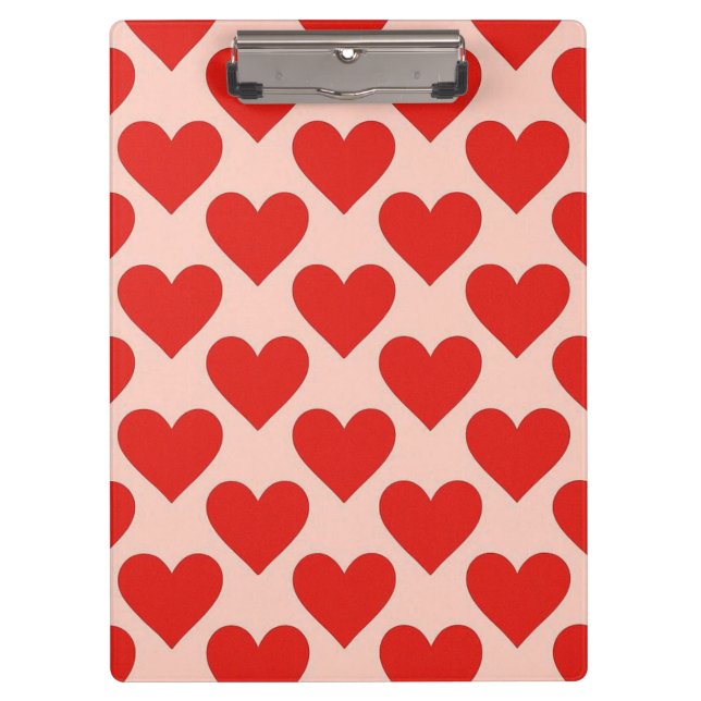 Porte-bloc Cœur de la Saint-Valentin traditionnel rouge (Devant)