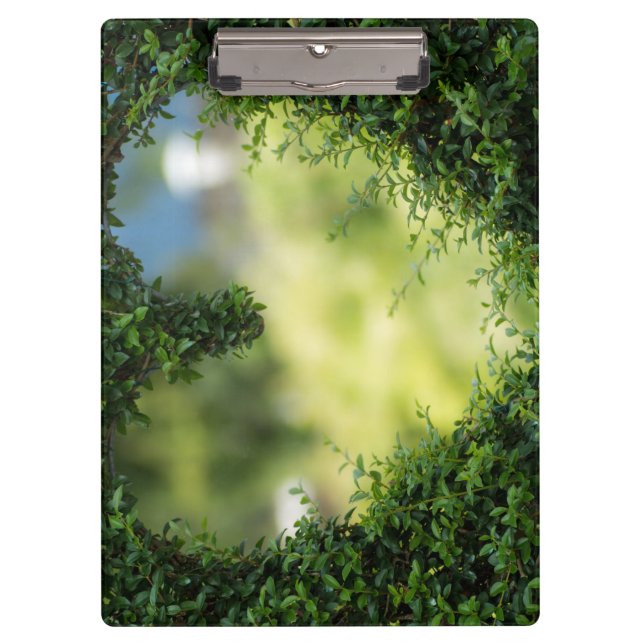 Porte-bloc Coeur Topiaire Vert (Devant)