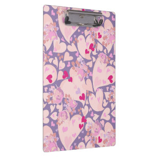 Porte-bloc Coeurs d'amour personnalisés et Porte - bloc Rose