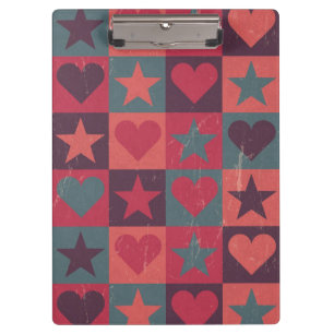 Porte-bloc Coeurs et rose de profil sous convention