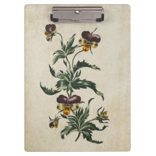 Porte-bloc Coeurs floraux botaniques vintages Illustration fa