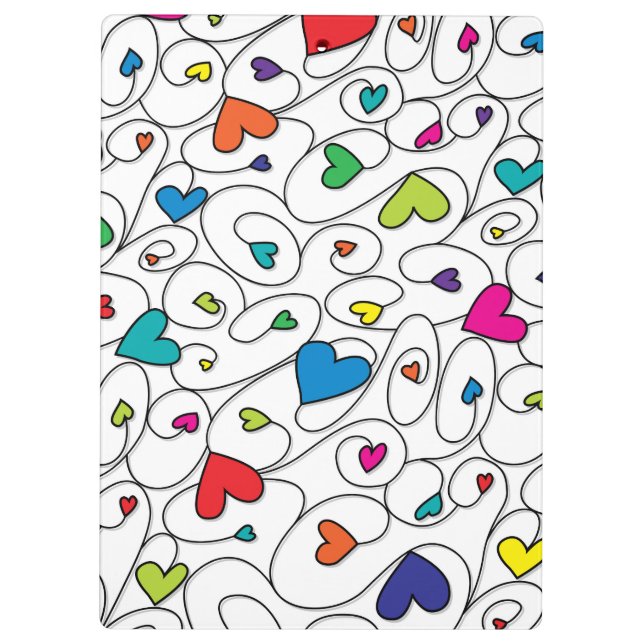 Porte-bloc Coeurs frisés (Dos)