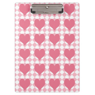Porte-bloc Coeurs roses