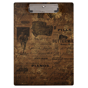 Porte-bloc Collage de café vintage