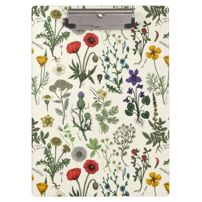 Porte-bloc Collage de fleurs sauvages (Devant)