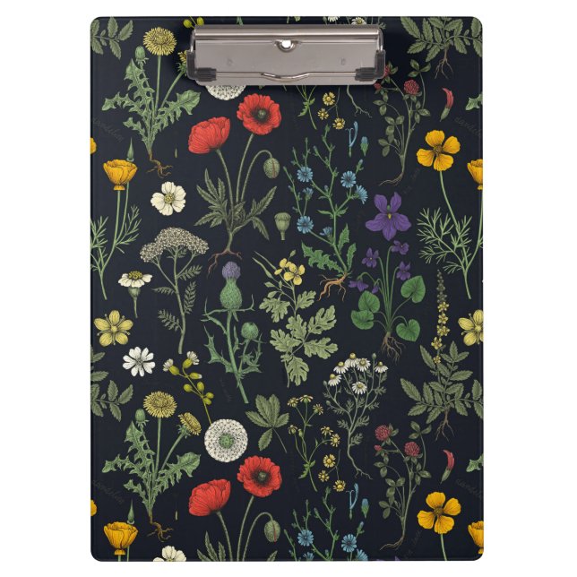 Porte-bloc Collage de fleurs sauvages (Devant)