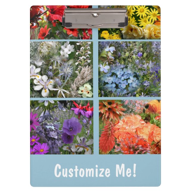 Porte-bloc Collage photo du jardin de fleurs (Devant)
